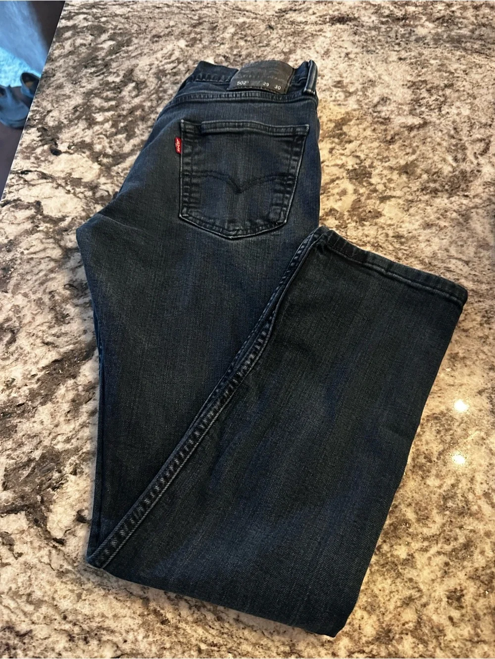 Levis 502 Men’s Straight Leg Jeans - Dark Blue Wash 29x30